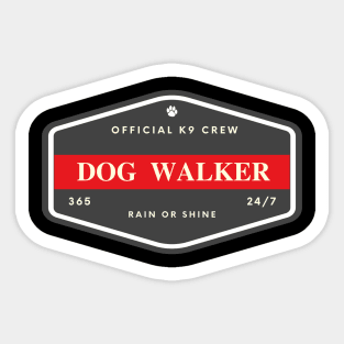 K9 Crew Dog Walker Sticker
